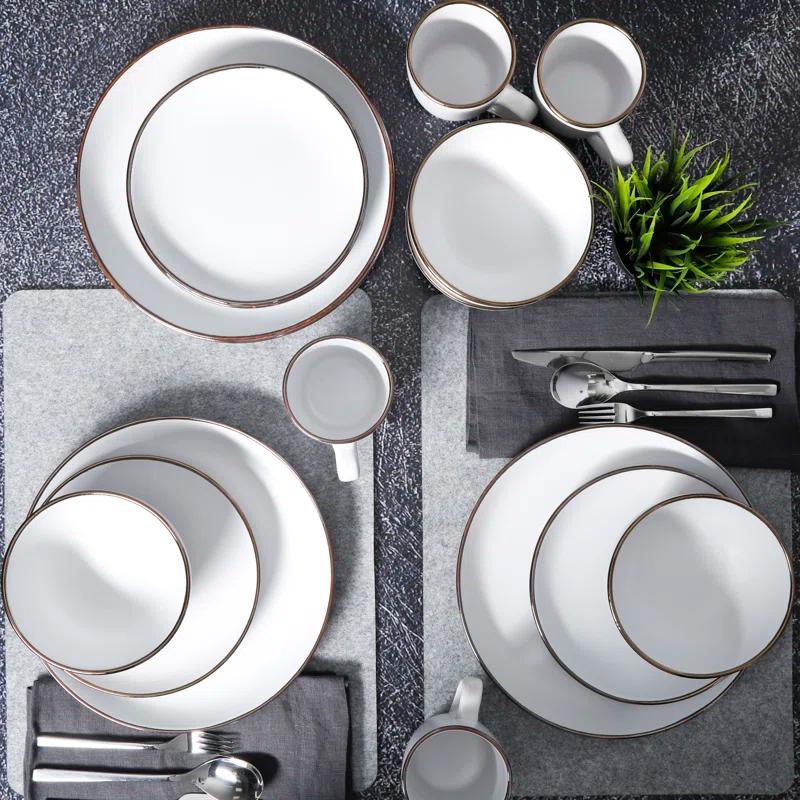 Gibson Home Rockaway Round Stoneware Dinnerware