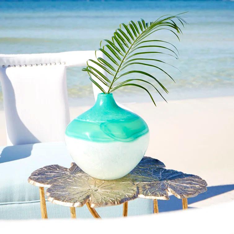 Iced Marble Glass Table Vase