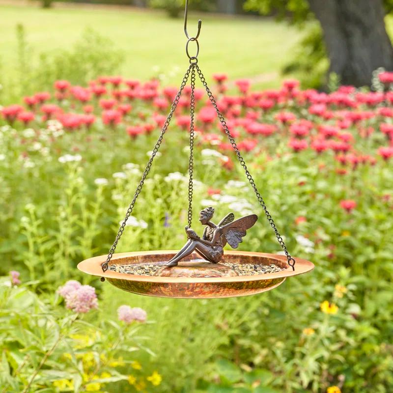Bungalow Rose Buckleys Copper Hanging Birdbath
