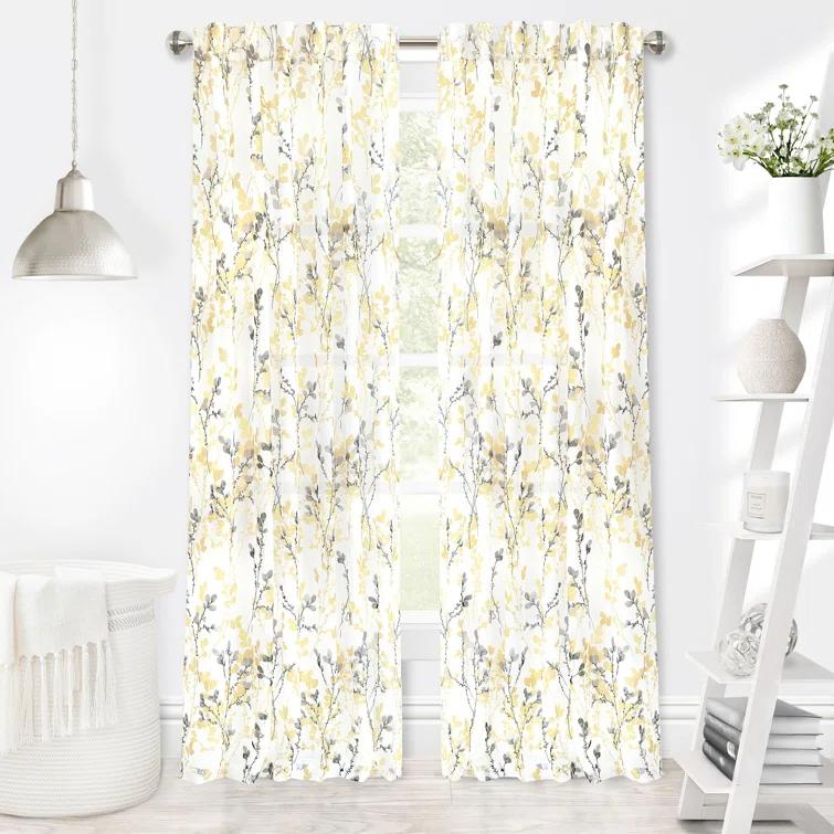 Red Barrel Studio® Molineux Polyester Semi Sheer Curtain Single Panel