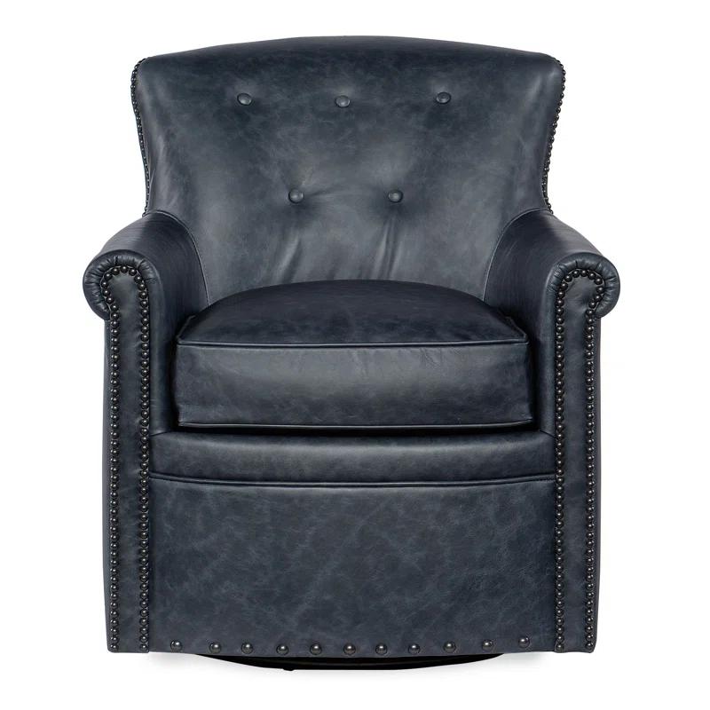 Hooker Furniture Leather Swivel Club Chair