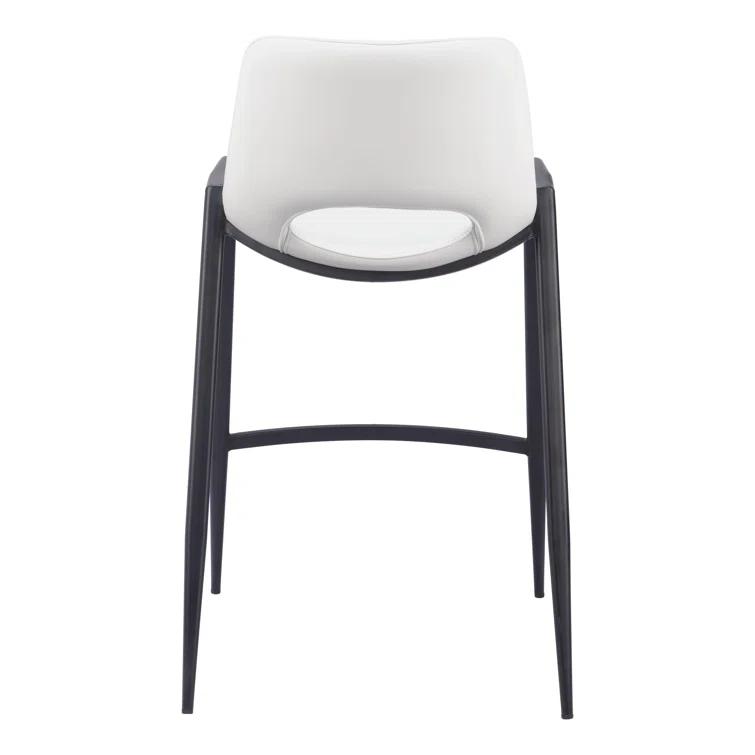 Zuo Hospitality Desi Black Upholstered Counter Stool (Set of 2)