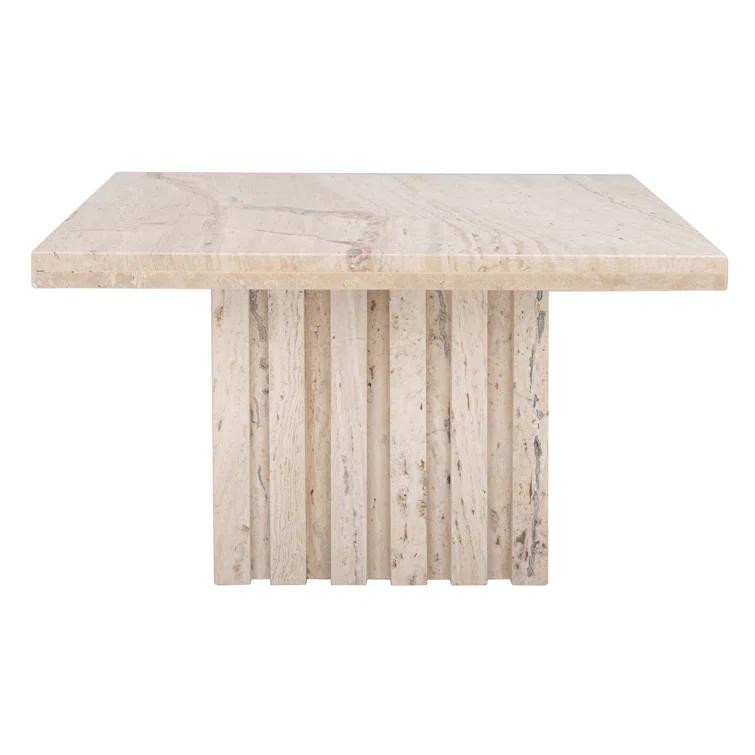 Safavieh  Couture Olivia Square Marble Accent Table - 21 IN W x 21 IN D x 12 IN H