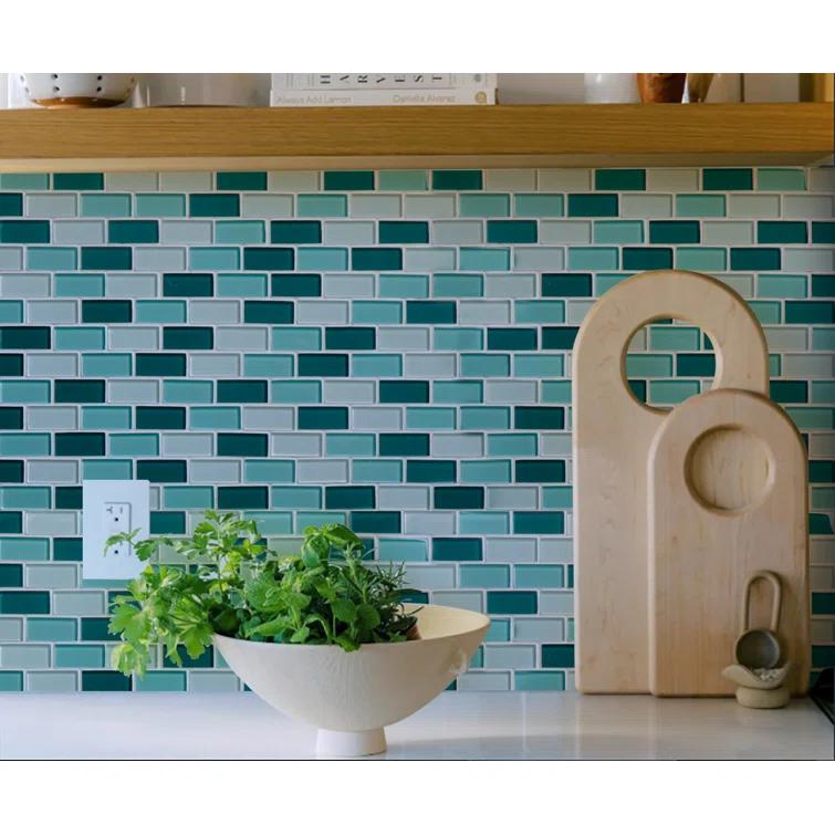 WS Tiles® Swimming Pool Series 1" x 2" Straight Edge Glass Mosaic Tile