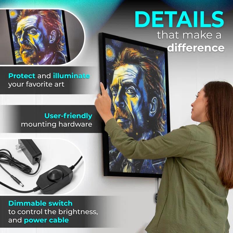 Nexaframe Nexaframe LED Backlit Movie Poster Frame - Snap - Black