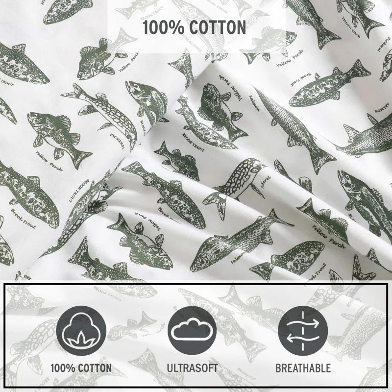 Eddie Bauer Eddie Bauer Printed Cotton Percale Sheet Sets