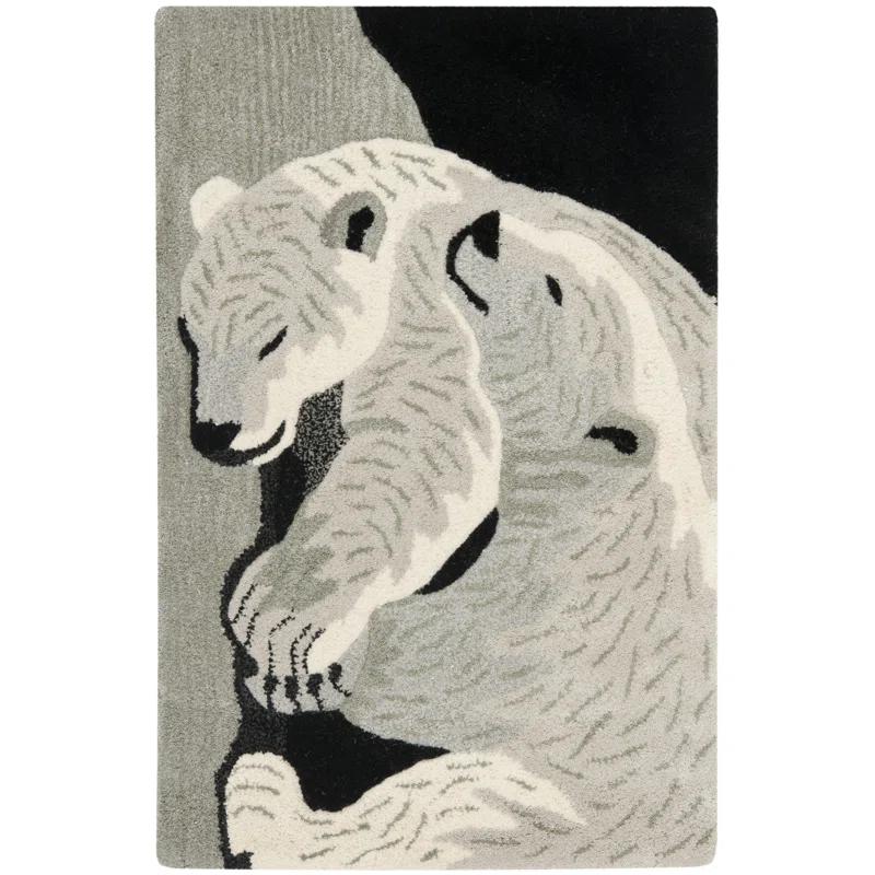 Wilderness Hand Tufted Wool Animal Print Rug
