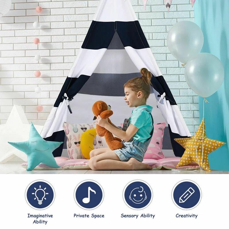 Costway Costway 47'' W x 47'' D Indoor / Outdoor Triangular Play Tent