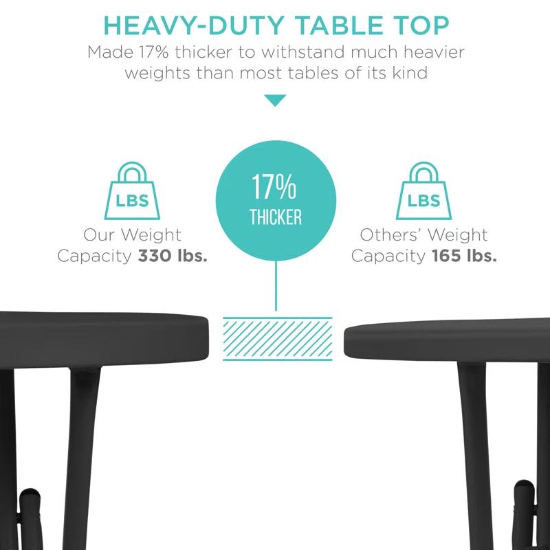 Best Choice Products 30'' Round Portable Folding Table