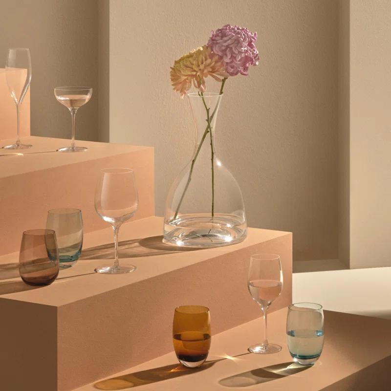 Colored U 15 oz. Lead Free Crystal Drinking Glass