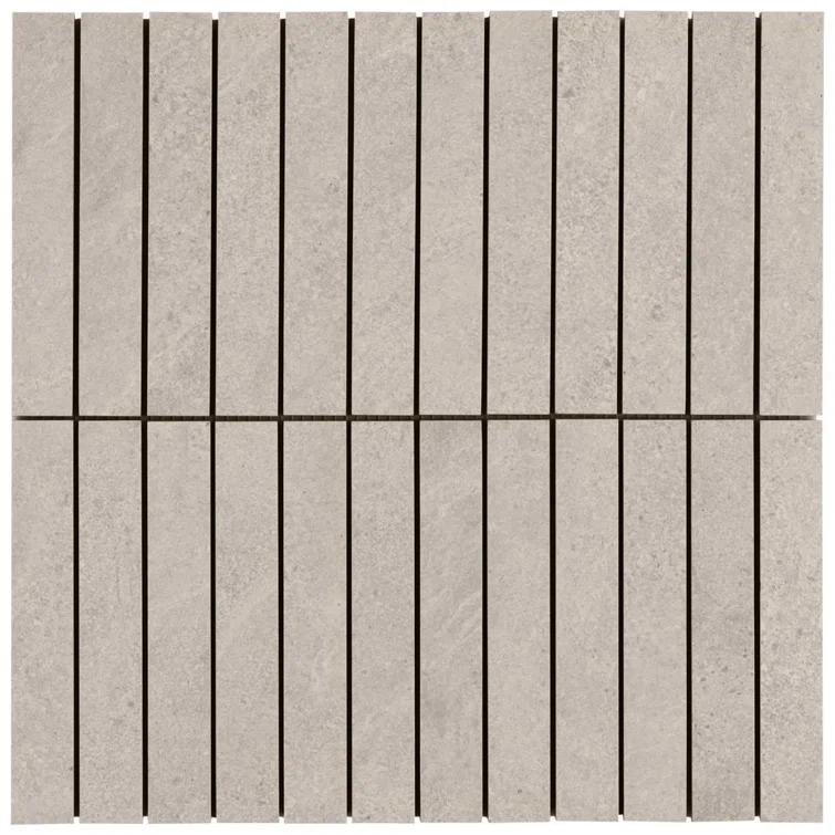 Monolith 11.81 In. X 11.81 In. Stacked Matte Porcelain Mosaic Floor And Wall Tile (5.76 Sq. Ft. / Case)