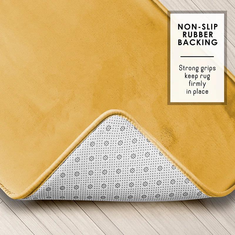 Aighan 3 Piece Ultra Soft and Absorbent Memory Foam Bath Rug Set with Non-Slip Backing