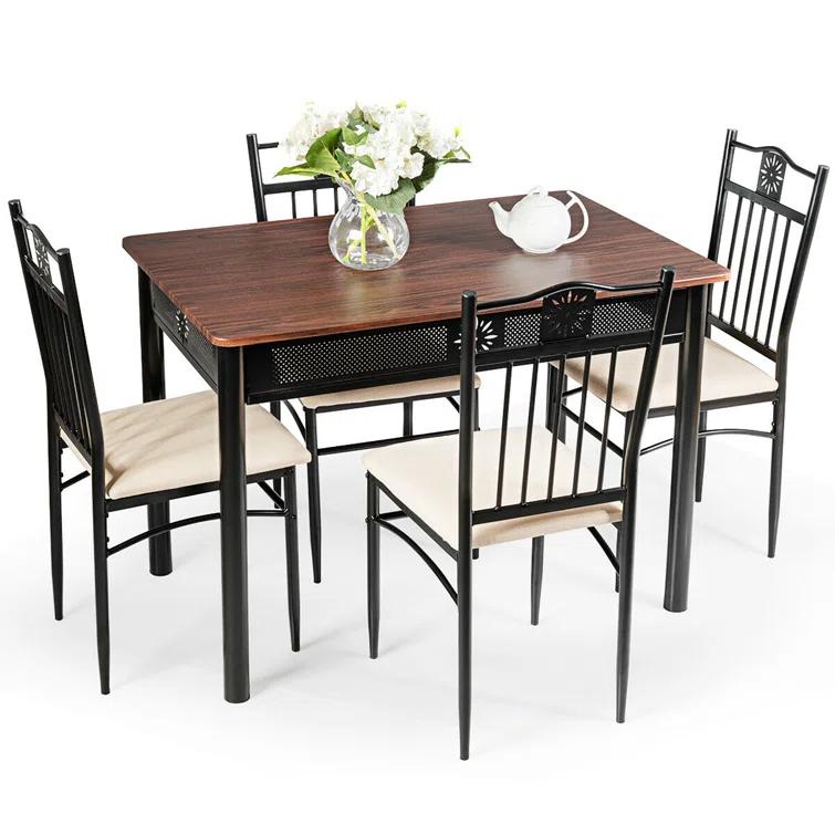 Costway 4 - Person Four Leg Dining Set