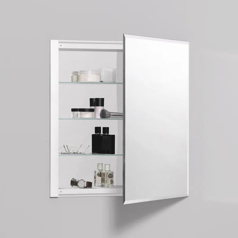 R3 Series Recessed or Surface Mount Frameless Medicine Cabinet with 3 Adjustable Shelves
