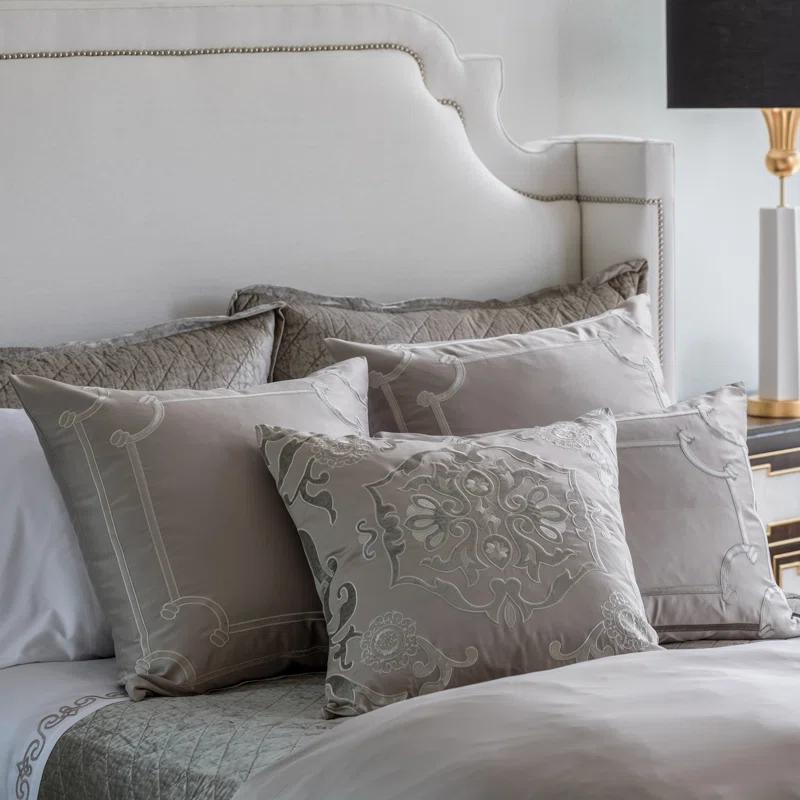 Lili Alessandra Vendome Appliqued Feather Throw Pillow