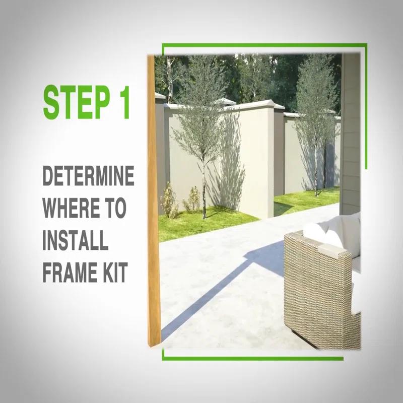 Barrette Outdoor Living Decorative Screen Panel Frame Kit with 2 ft. x 4 ft. Boardwalk