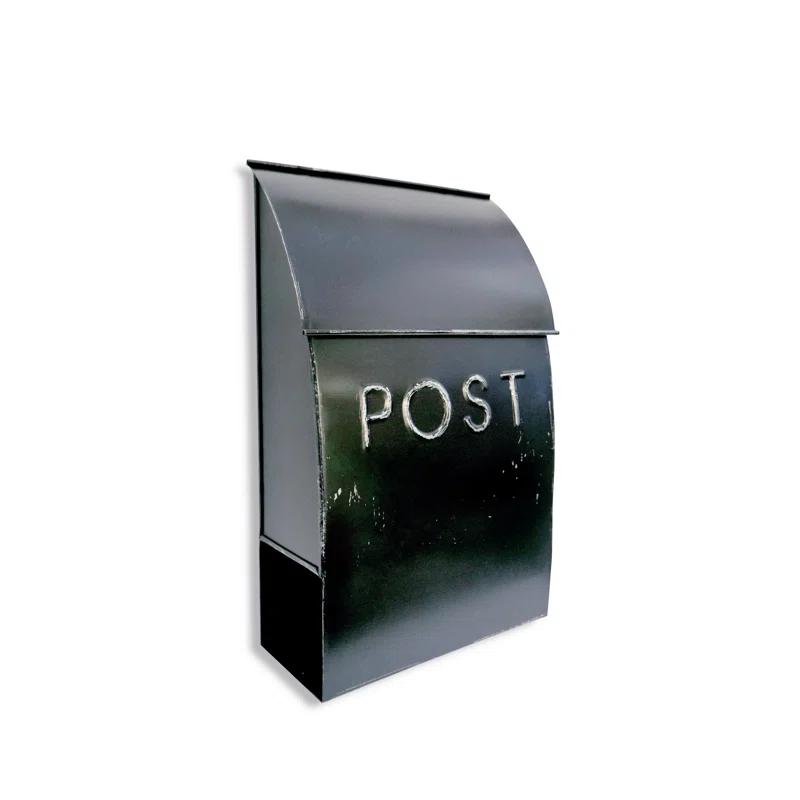 Milano Pointed Post Wall Mounted Mailbox
