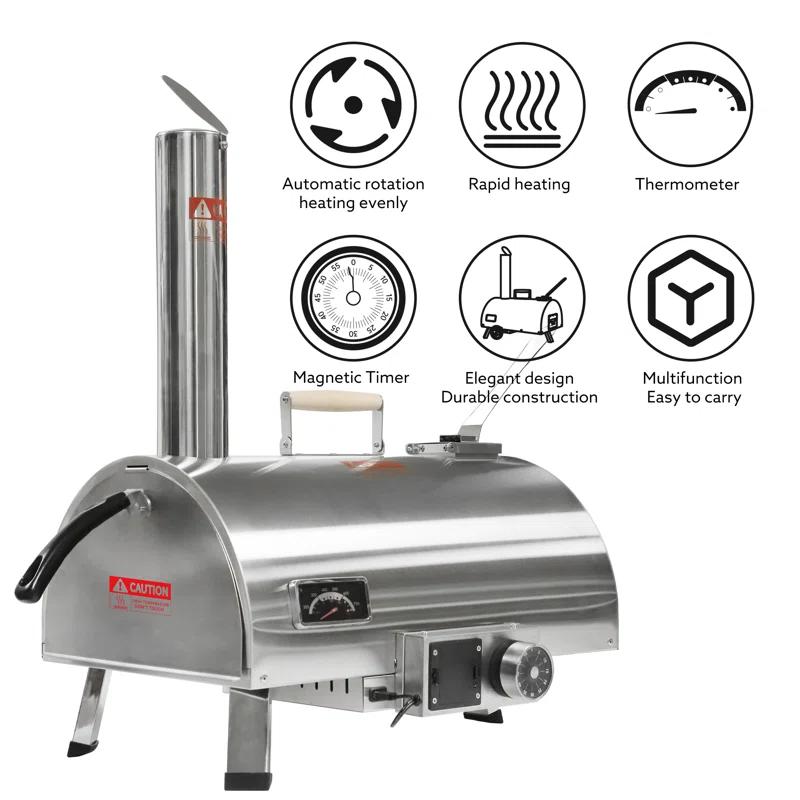 Fashionwu Fashionwu Countertop Wood Burning Pizza Oven