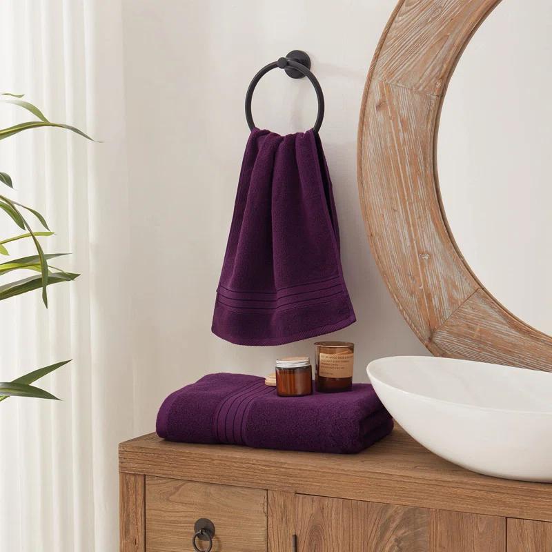 FAST APPLIANCES LLC Purple Bath Towels Set For Bathroom Soft Absorbent Durable 650 GSM Turkish Cotton Towel Set Of 6, 2 Large Bath Towels, 2 Hand Towels, 2 Washclothes