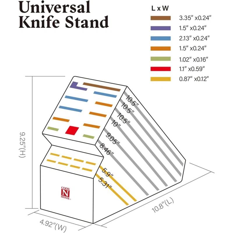 Cook N Home Cook N Home Knife Storage Block Without Knives