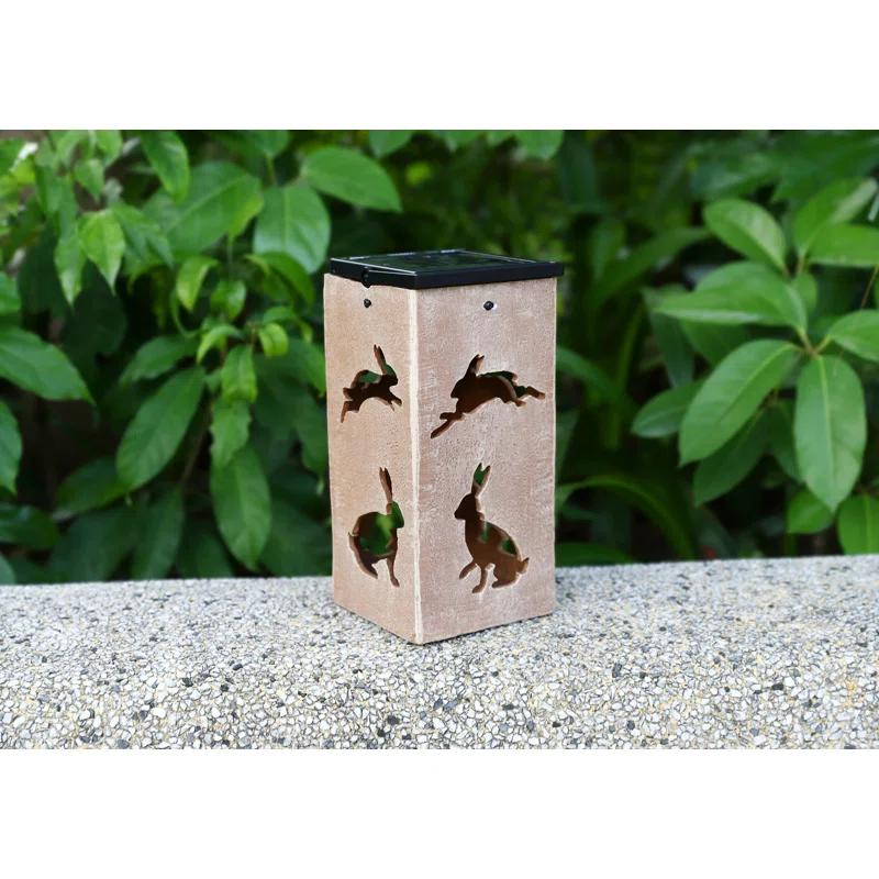 Techko Solar Themed Silhouette Indoor/Outdoor Garden Décor Lantern