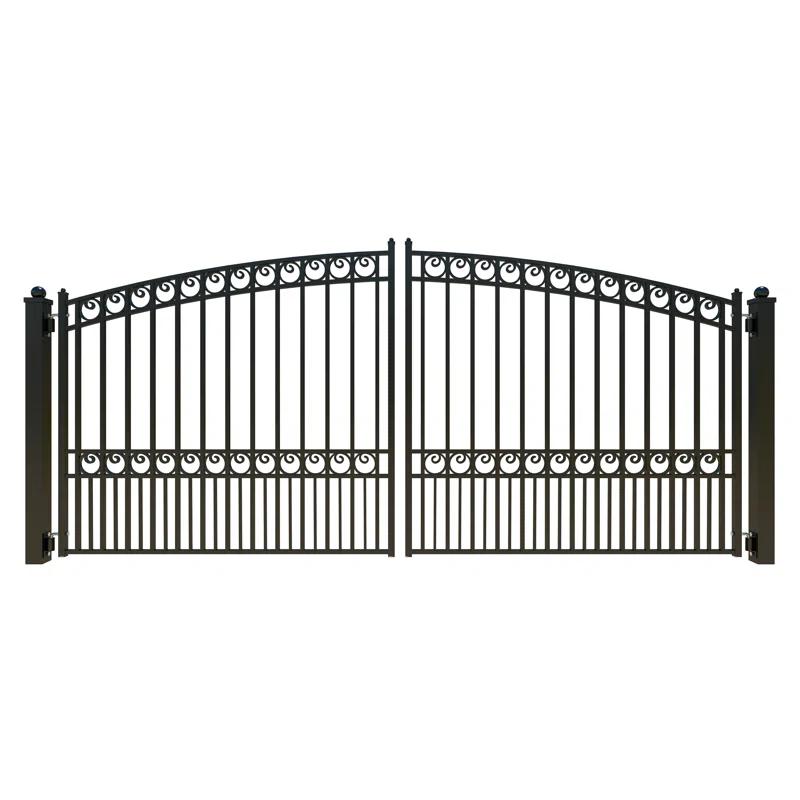 ALEKO Automated Steel Dual Swing Driveway Gate and Gate Opener Complete Kit – PARIS Style –ETL Listed