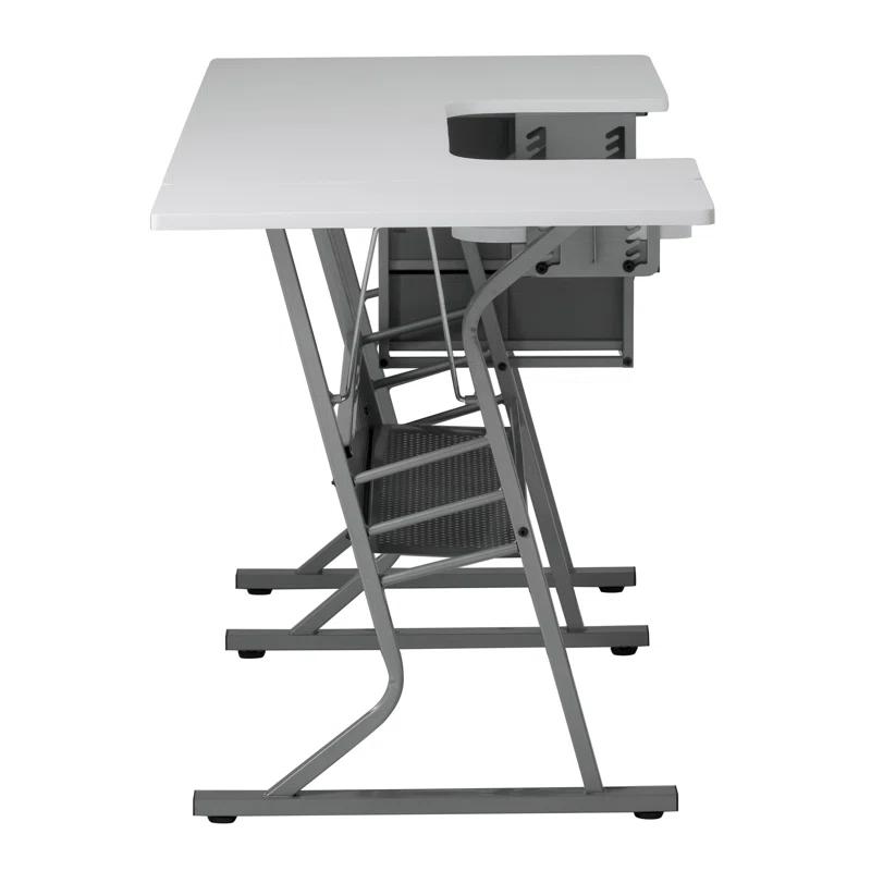 Sew Ready 60.25'' x 23.75'' Sewing Table with Sewing Machine Platform