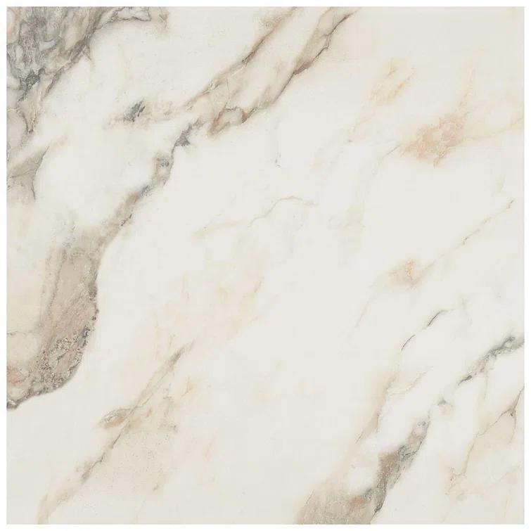 24" x 24" Polished Marble Look Porcelain Floor and Wall Tile (15.5 Sq. Ft. / Case)