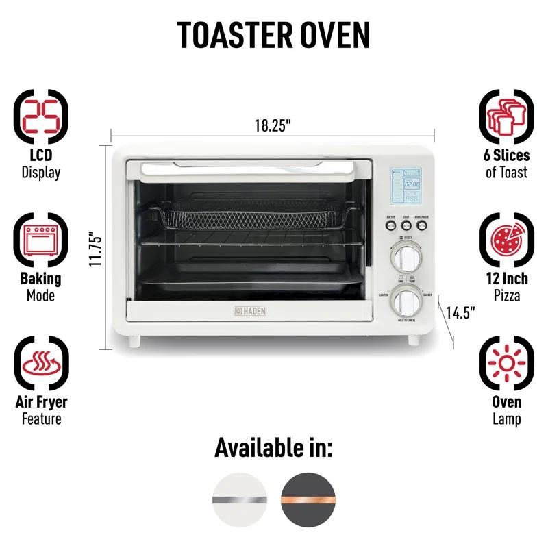 HADEN HADEN Toaster Oven with Air Fry, Bake, Broil, Toast Functions