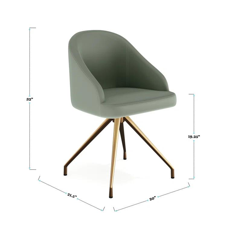 Martha Stewart Martha Stewart Sora Upholstered Stationary Swivel Home Office Chair