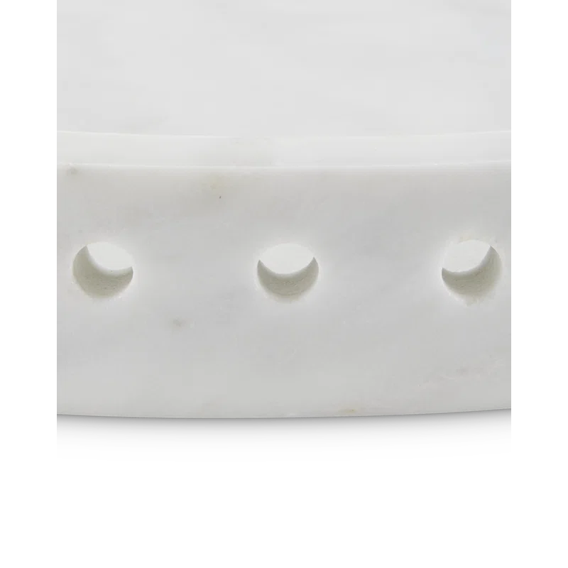 Freya Large White Marble Tray