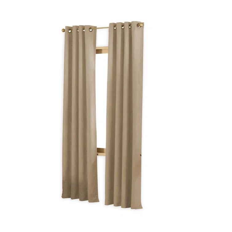 Winston Porter Curtainworks Boehme Solid Room Darkening Grommet Single Curtain Panel