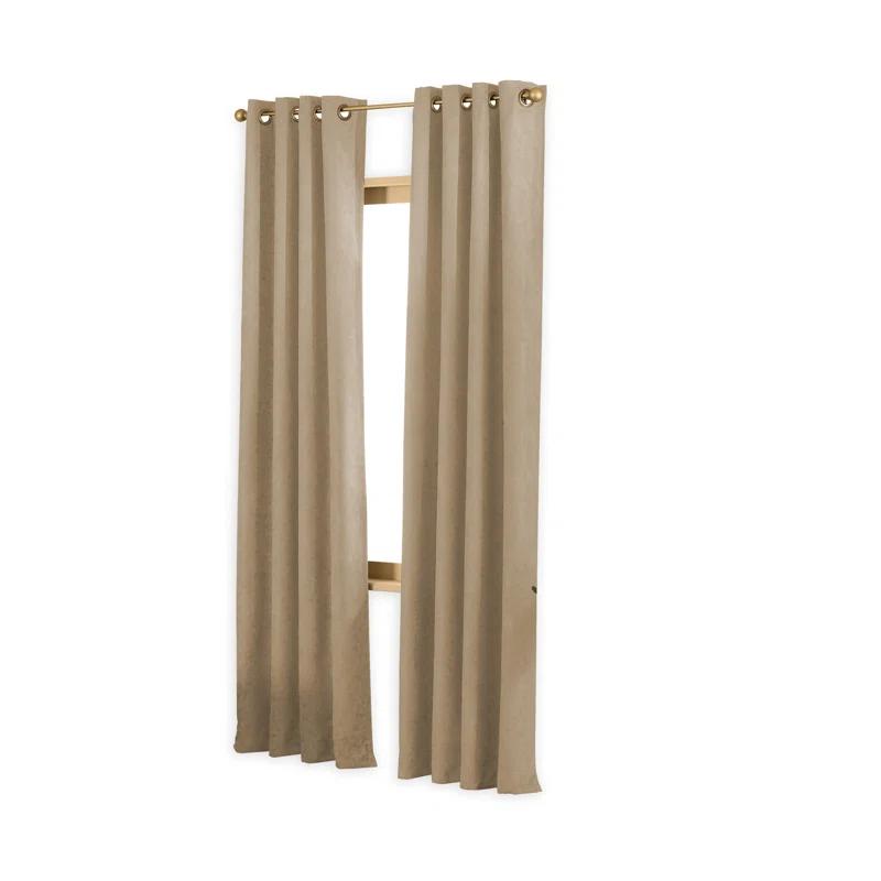 Curtainworks Boehme Solid Room Darkening Grommet Single Curtain Panel