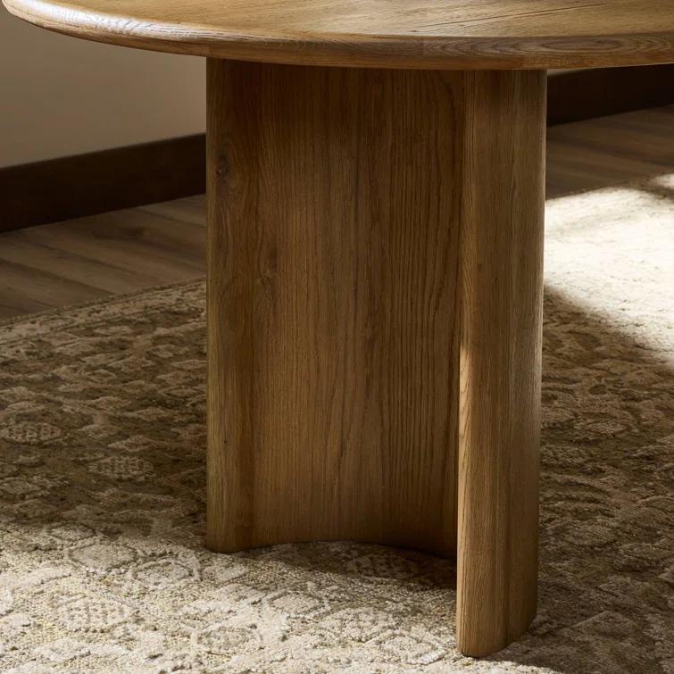 Worn Oak Veneer Oval Extendable Dining Table