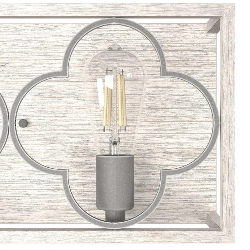 Hunter Fan Gablecrest 4 Light  Flush Mount Bathroom Vanity Wall Light Fixture