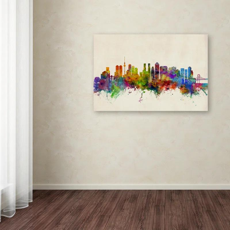 Trademark Fine Art " Tokyo Japan Skyline II " by Michael Tompsett