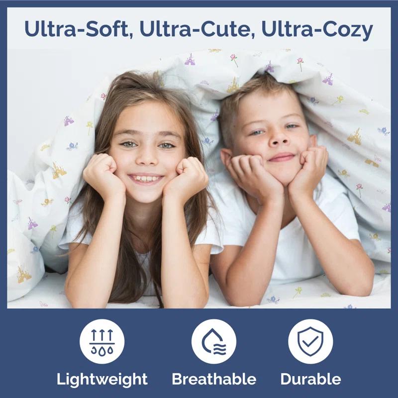 CGK Linens 4 Piece Kids Microfiber Sheet Set - Wrinkle Free - Cute, Cozy, Soft