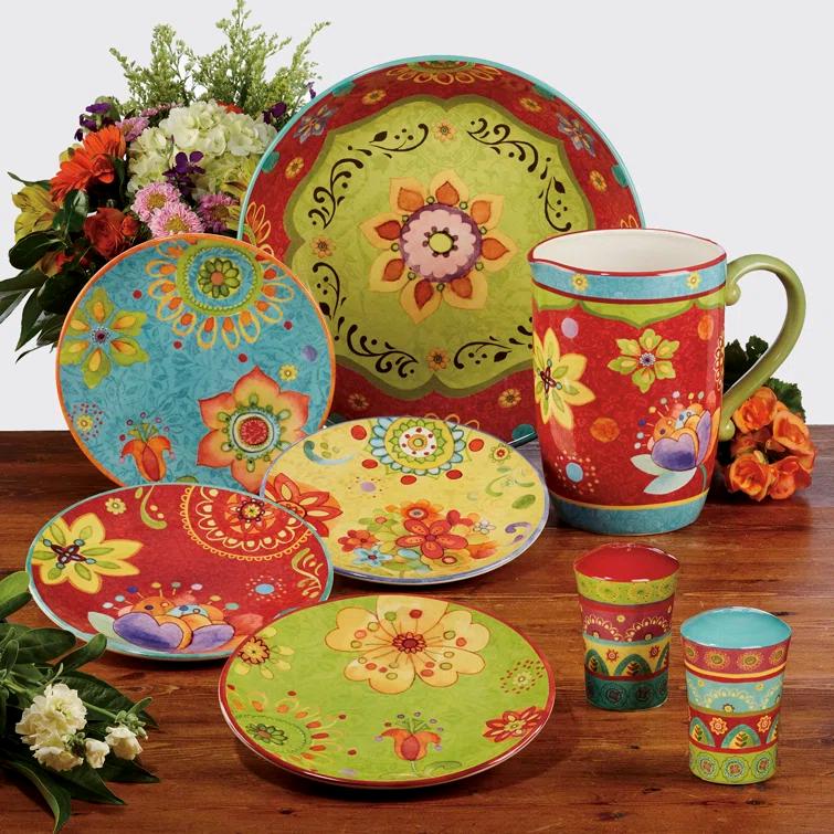 Certified International Tunisian Sunset 4 Piece 8.75" Salad Plate Set & Reviews | Wayfair