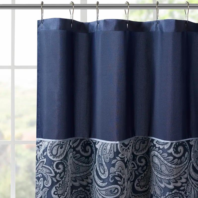 Madison Park Aubrey Paisley Jacquard Shower Curtain