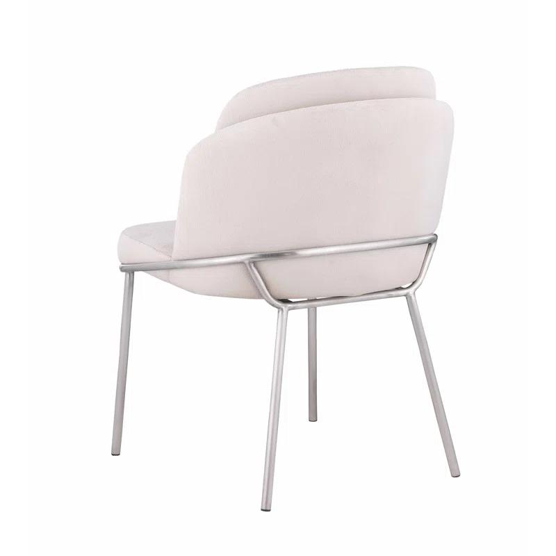 Contemporary Double-layered Curved Back Side Chair