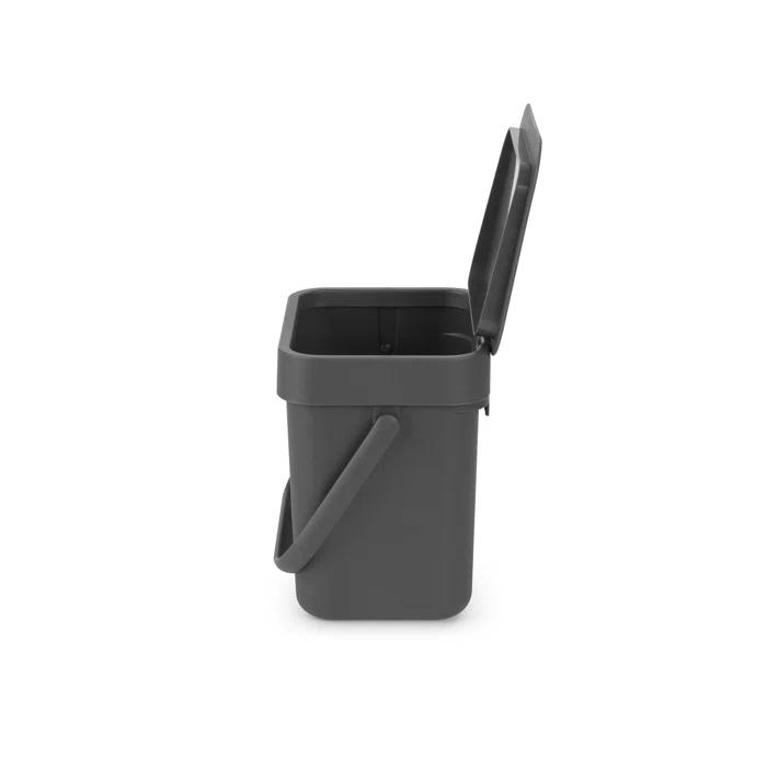 Brabantia Sort & Go 0.8 Gallon Plastic Odor Resistant Indoor Kitchen Composter