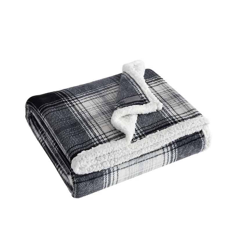 Eddie Bauer Eddie Bauer Printed Plush Fleece/Sherpa Throw Blankets
