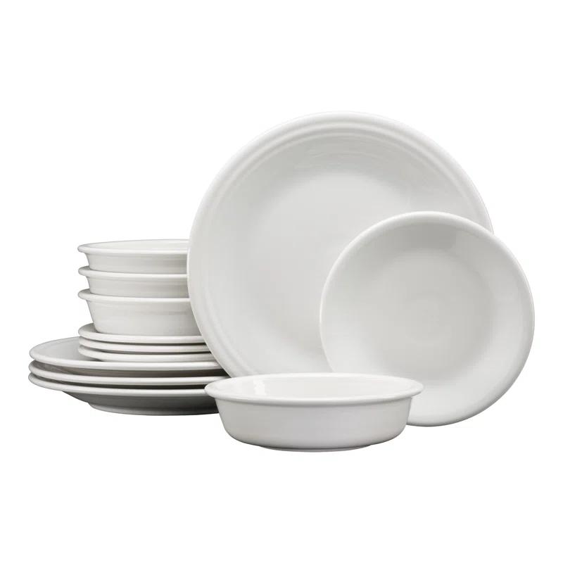 Fiesta Fiesta Classic Rim 12-Piece Dinnerware Set, Service for 4 (Set of 4)