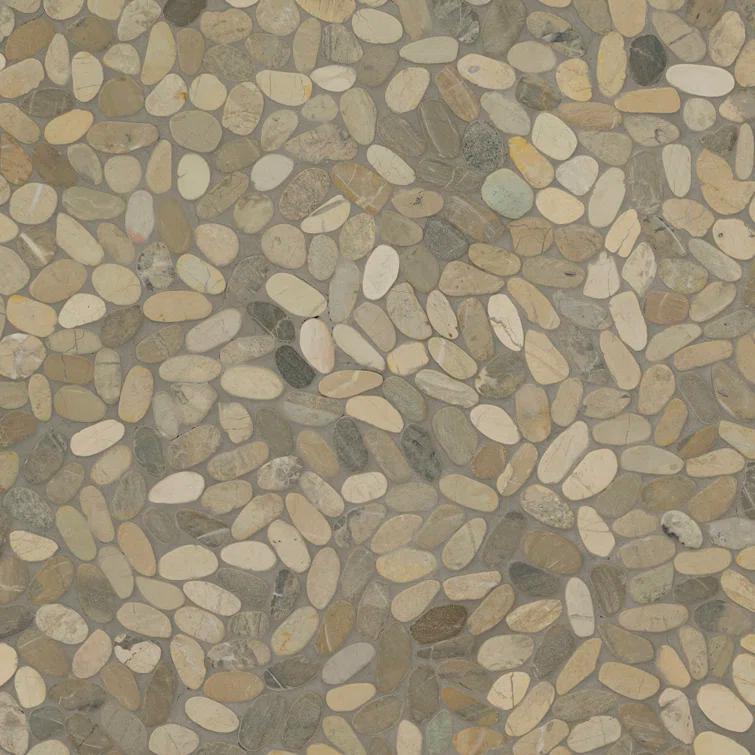 Ackland 12" x 12" Natural Stone Pebbles/Rocks Mosaic Floor & Wall Tile