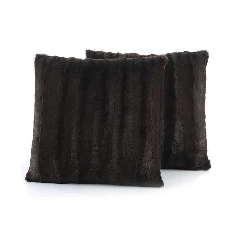 Cheer Collection Faux Fur Pillow Cover