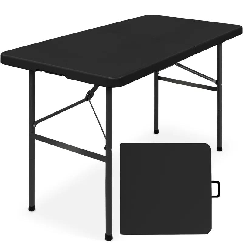 Best Choice Products Plastic Folding Table, Indoor Outdoor Heavy Duty Portable w/ Handle, Lock for Picnic