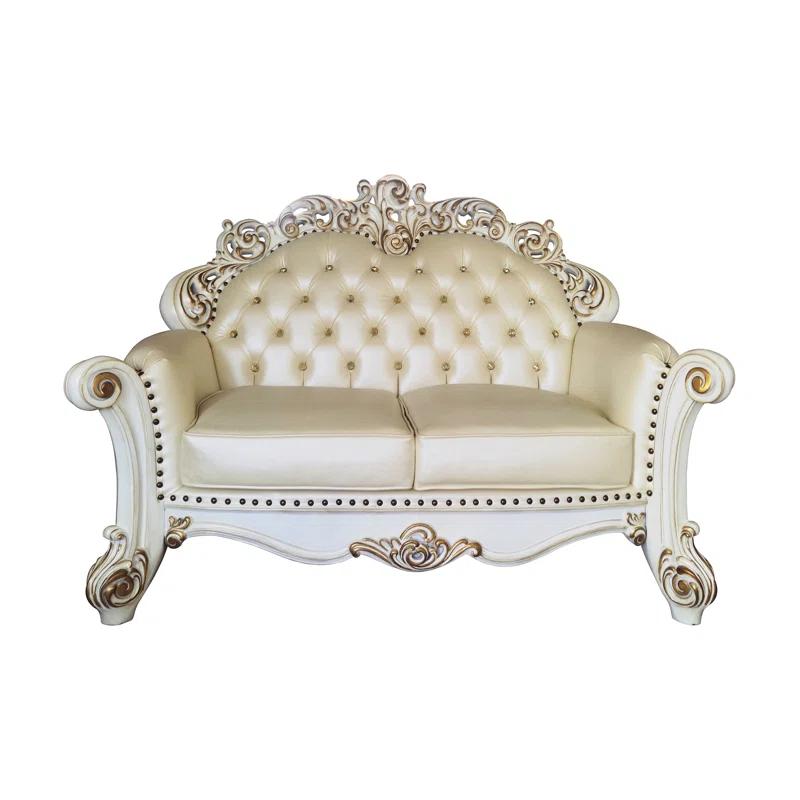 A&J Homes Studio Vendome 69.6'' Faux Leather Loveseat