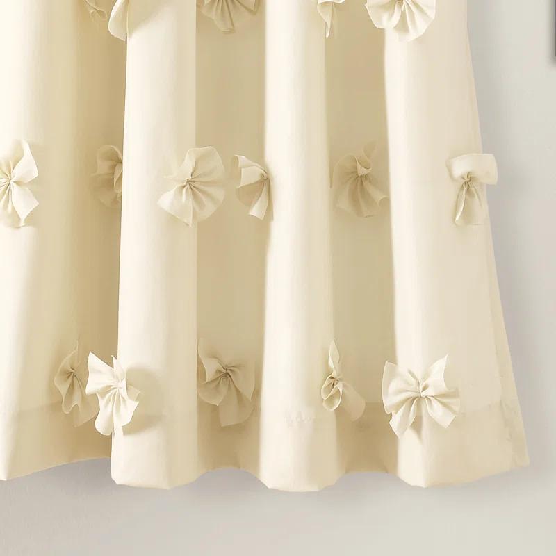 Lush Decor Riley Polyester Semi Sheer Curtain Single Panel