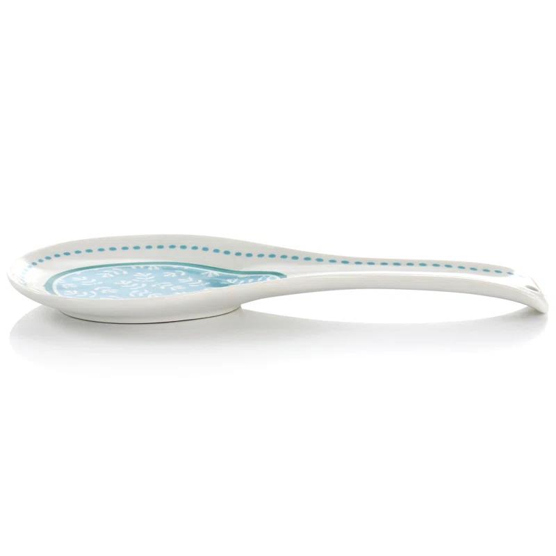 Gibson Home Gibson Home Village Vines Fine Ceramic Spoon Rest In Blue