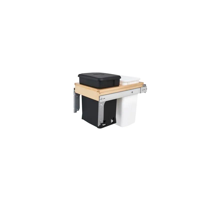 Rev-A-Shelf Wood Top Mount Pullout Trash/Waste And Compost Container